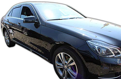 J&J AUTOMOTIVE | Windabweiser Passend Für E-Klasse W212 4-Türer 2009-2016, Heko Regenabweiser, Getönt, Set 4-Teilig, Vorne, Hinten, Aerodynamisch