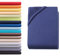 Hometex Premium Textiles Spannbettlaken Spannbetttuch 90-100 x 200 cm, Bettlaken Jersey aus 100% Baumwolle, Matratzen bis 23-25 cm, Oeko-TEX Made IN Green, Navy
