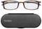 ThinOptics Brooklyn Lesebrille, rechteckig, 3,8 cm, mit magnetischer Milano-Hülle, schlanke, leichte und kompakte Lesebrille, Stärke 1,50