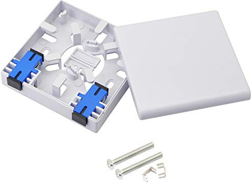Boîte de jonction en fibre optique à double port de type SC en plastique ABS étanche à la poussière