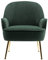 INMOZATA Dark Green Tub Chair Velvet Dining Armchair Arm Rest Occasional Chairs for Living Room Bedroom Lounge