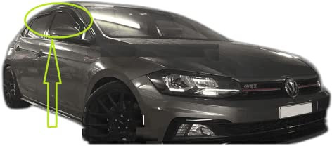 Set of 4 Wind Deflectors made for VW Volkswagen Polo MK6 5-door Hatchback 2017 2018 2019 2020 2021 Side Door Window Rain Guard Sun Visor Acrylic Glass PMMA