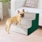 PETLESO Pet Stair 3 Steps Stairs for Dog Assembly Cat Steps with Washable & Zippered Plush Cover Dog Steps for Bed/Sofa