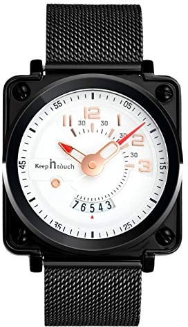 SUPBRO Herren Uhr Männer Edelstahl Wasserdicht Quarz-Armbanduhr Analog Zifferblatt Uhr Datum Digital Zifferblatt Eckiges Gehäuse