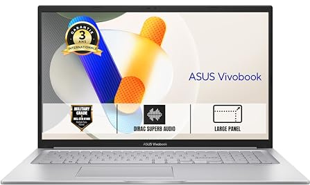 ASUS Vivobook 17.3 Pouces X1704VA-AU979W PC Portable (Intel Core i5-120U jusqu'à 5.0 GHz, 16 Go DDR4, 1 to SSD, Intel Graphics, Windows 11 Home) – Clavier AZERTY