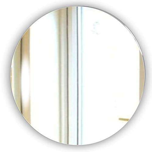 Frameless Round Mirror Stick on Hallway Mirror No DIY Complete Kit