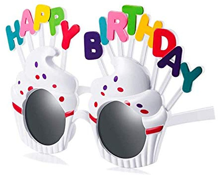CHUANGOU TX Brille Happy Birthday Geburtstagsfeier neuheit Sonnenbrille Brillen süße Creme kuchenförmige