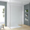 Walk-in Dusche Freistehend 90x200 cm Begehbare Duschabtrennung Duschwand Glas Duschtrennwand Echtglas ESG 8 mm Nanobeschichtung inkl. Haltestange Decke OHNE Wandprofil OHNE Duschwanne
