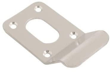 Vibe Cylinder Pull Oval 90x45mm on Satin Anodised Aluminium, Front Door Pull for Use on Doors for Security, Cylinder Lock with Curved Finger Grip, Latch Pull, Front Door Handle for Cylinder Locks