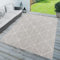 TT Home In-& Outdoorteppich Wetterfest Terrasse Küche Geometrisches Design Skandi Motiv, Farbe: Grau Creme, Größe:240x340 cm