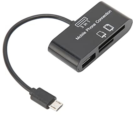 Micro USB Kartenleser, OTG Übertragungsdateien, Hohe Übertragungsgeschwindigkeit, Stabile Leistung, Aus ABS Material, Verschleißfest und Langlebig, Unterstützt Speicherkarte U Disk für Android