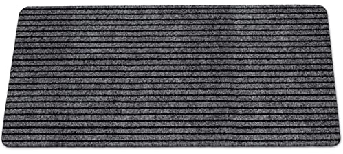 ANRO Schmutzfangmatte Fußmatte Türmatte rutschfest Mischa Grau 100 x 50 cm | Material: Polypropylen, Rücken: Gummi rutschhemmend, Höhe: 8 mm, Einsatz: Haustür, Flur, waschbar, innen & außen
