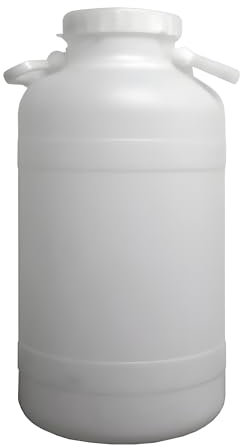 Mondo Viro Fusto bocca larga per uso alimentare in plastica con predisposizione per rubinetto - bidone sicuro per alimenti e liquidi (30 litri)