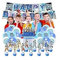 Dinoeye Goku Birthday Balloons, Cake Toppers, Banner - Blue