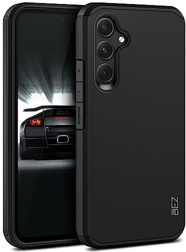 BEZ Hülle für Samsung Galaxy A54 5G Hülle, Handyhülle Tasche Stoßfestes Kompatibel für Samsung A54 5G, [Heavy Duty Serie] Outdoor Dual Layer Armor Case Handy Schutzhülle Robuste, Schwarz