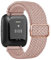 Braided Stretchy Straps Compatible with Fitbit Versa 2 Straps for Women Men, Soft Stretchy Adjustable Nylon Breathable Sport Strap for Fitbit Versa 2/Versa/Versa Lite/SE Smartwatch (Rose)