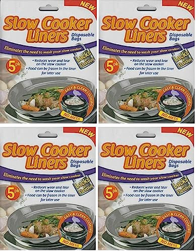 20pk Slow Cooker Liners Disposable Cooking Bags BPA Free for Oval or Round Pot -slow cooker Liner- no mess -easy & clean cookiing