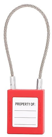Candado Rojo del Bloqueo de la Seguridad de la Cerradura del Cable del Acero Inoxidable de la Cerradura del Etiquetado del Bloqueo con 2 Llaves