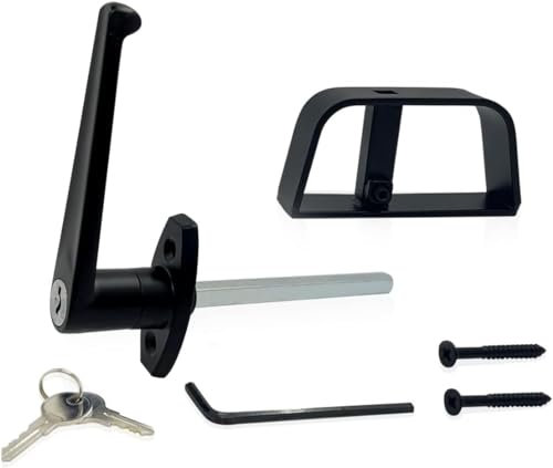 Lepoint L-Handle Lock Shed Door Latch Lock Kit with 2 Keys and 2 Screws, 5-1/2 Stem Barn Playhouse & Chicken Coop Door Lock