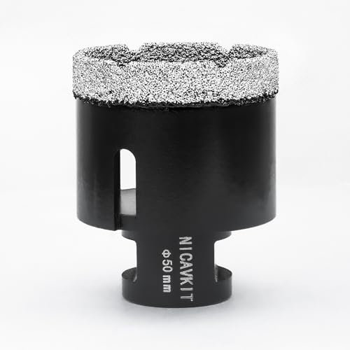 NICAVKIT Foret Diamant Pour Carrelage 50 mm - Scie Cloche Diamantée M14 - Pour Porcelaine, Granit, Marbre