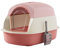 Pink Pet Haven: Die ultimative Katzentoilette mit Kapuze und geschlossener Katzentoilette