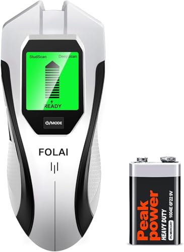 Leitungssucher Ortungsgerät 5 in 1 Wandscanner-Detektor Multifunktionaler Bolzendetektor mit LCD Anzeige Detektor für Holz, Metall, Stromleitung und AC Spannungs führenden Leitungen(Grün)