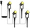 LONIUTO Garden Spotlights Mains Powered 4-in-1,14M Spike Lights 3000K Warm White,14V Low Voltage Landscape Lights,IP65 Waterproof Outdoor Garden Spotlights for Pathway,Lawn,Yard (4 Pack*3W)