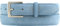 BELTINGER Gürtel aus Veloursleder 3,0 cm | Velour-Ledergürtel für Herren 30mm | Wildleder-Gürtel mit antik-silber Gürtelschließe | Jeansblau 110cm