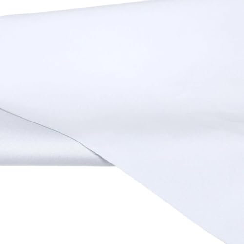TOLKO Verdunklungsstoff Meterware 100% Lichtdichter Stoff | 285cm breit | Gardinen Vorhangstoff Verdunklungsvorhang Verdunklungsrollo Beschattung Sonnenschutz Stoffe zum Nähen (Weiß)