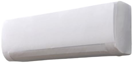 Fudaiki Funda para Aire Acondicionado Tela Elástica Lavable a Prueba de Polvo para Unidades de Pared Mini Split Cubiertas Interiores de AC Blanco One Size