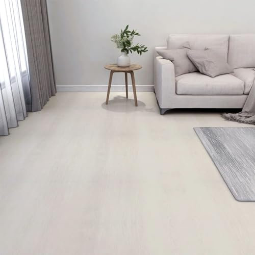 Sufrk PVC-Fliesen Selbstklebend 55 STK. 5,11 m² Beige Bodenfliesen Selbstklebend Fliesen Badezimmer Floor Tiles Peel and Stick