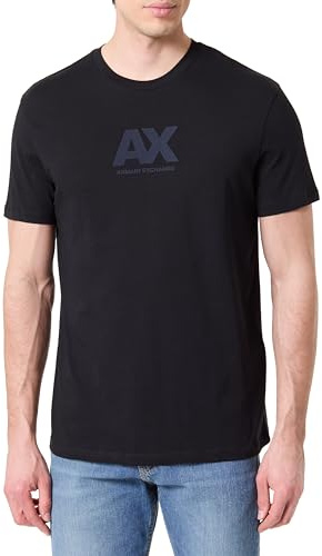 Armani Exchange Herren Short Sleeve Printed Logo Round Collar T-Shirt (1er Pack)