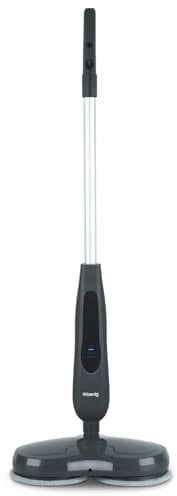 H.Koenig Mopa Eléctrica Sin Cable LST70, Mopa Quitapolvo, 250ml Capacidad, Luz LED, Silenciosa, para Madera Dura y Baldosas, 4 Paños