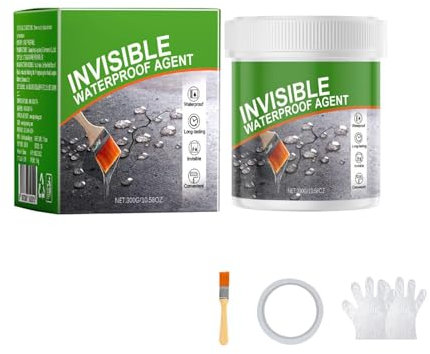 Colle Etanche Transparente, Agent De Revêtement Imperméable Transparent, Liquide Étanchéité Transparent, 300g Waterproof Anti-Leakage Agent, pour Salle de Bain, Toilettes, Carrelage, Murs, Toit, 06