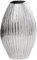 Moderne Vase Elegance - 35cm - Silber - Metall Hammerschlag Design - Dekoration