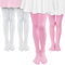 MK MATT KEELY 4 Paia Collant Bambina Leggins Rosa Bianco Bambini Calze Danza Classica Ragazze Calzamaglia 80 Denari,4-5 Anni