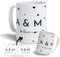 Taza personalizada con iniciales. Taza personalizada para regalo con texto. Regalo original personalizado San Valentín. Regalos parejas. (Iniciales 2)