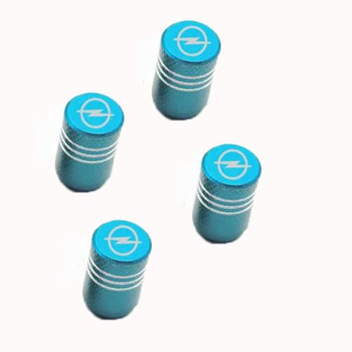 ZUOYYMAI Ventilkappen Auto Ventildeckel für Opel Corsa-C Corsa-D Corsa-E Corsa-F,Auto-Reifen Ventil Autoventil Kappe Autoventil Radventilkappen Ventilabdeckung,A-Sky Blue