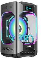 PC Gaming Mini - MEGAMINI G01, Intel® Core™ Intel i9-13900H, 32GB RAM, 1 TB SSD, GeForce RTX™ 4060 Desktop 140w, Windows 11 Home, Watercooled, Gris Oscuro