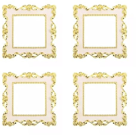 4X Resin Single Light Switch Cover Surround Socket Finger Elegant Plate Panel Deco (Golden)