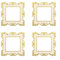 4X Resin Single Light Switch Cover Surround Socket Finger Elegant Plate Panel Deco (Golden)