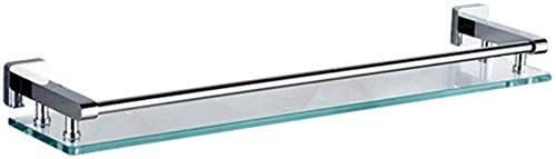 Badezimmer-Glasregal, Badezimmer-Wandregal, Duschwanne, Duschraum, 304 Edelstahl, Wandhalterung, Badezimmer-Glasregal (Größe: 64 cm/25,1 Zoll) (50 cm)