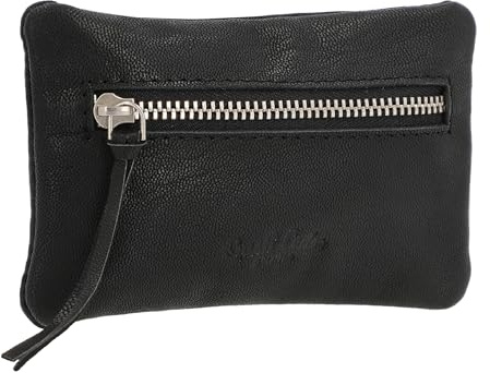 Gusti Geldbörse Leder - Avika Portemonnaie Geldbeutel Kartenetui Vintage Damen Schwarz Leder