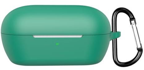 Silicone Protective Skin Case For Sony WF-C710N,Headphone Shockproof Dustproof Shell Cover Portable Sleeve with Carabiner (Dark Green)