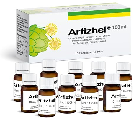 Artizhel Nahrungsergänzungsmittel 40 x 10 ml, Natürliches pflanzliches Cholagogum mit Artischockenextrakt und Löwenzahn, fördert Hepatoprotektion und Leber-Detox