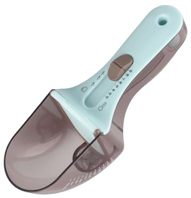 Acouto Adjustable Measuring Spoon Pet Food Scoop Accurately Portion Wet and Dry Pet Food, Ideal for Cats and Dogs, Great Mealtime Helper