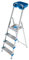 COLOMBO Scala in alluminio a 4 gradini extra-large con vaschetta porta oggetti