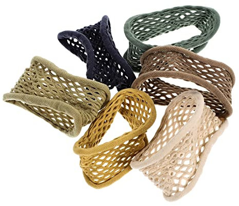 LIFKOME Lot de 6 Chouchous Élastiques pour Cheveux Épais Accessoires pour Queue de Cheval Élastiques en Nylon Confortables et Solide et Filles pour et Sports