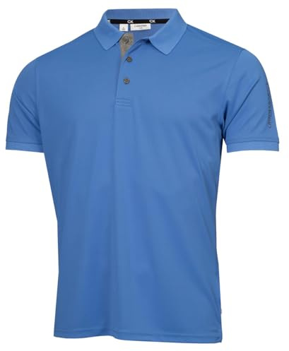 Calvin Klein Men's Liquid Touch Polo Stripe with Uv-Protection Shirt