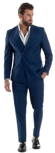 Abito Uomo Monopetto Vestito Completo Giacca Pantaloni Elegante Vari Colori